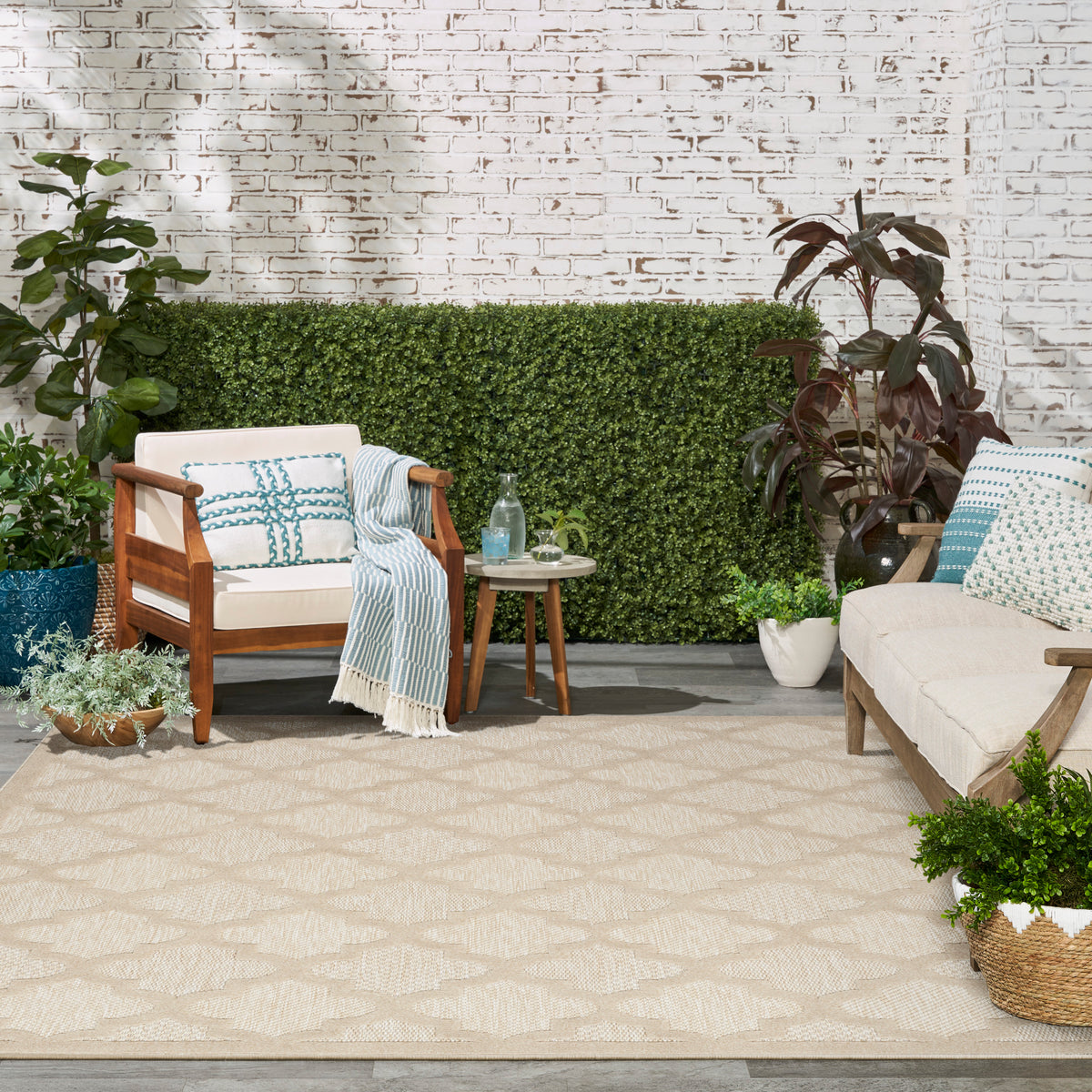 nourison easy care nes01 cream rug