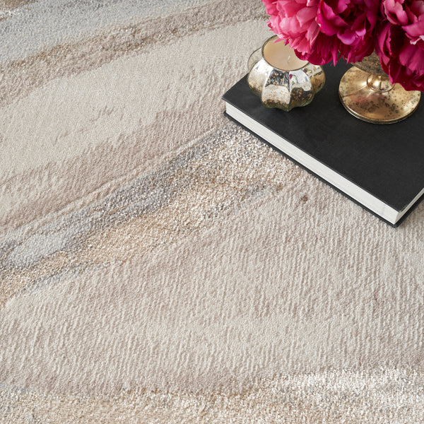 nourison brushstrokes bsk01 beige grey rug