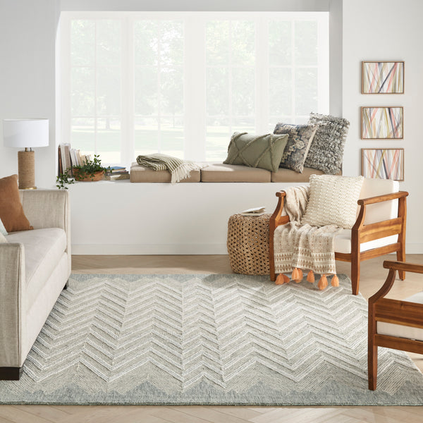nourison interlock itl04 teal rug