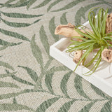 nourison garden oasis goa01 ivory green rug