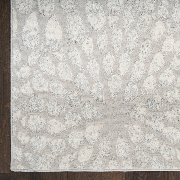 nourison ambiance ami02 grey silver rug