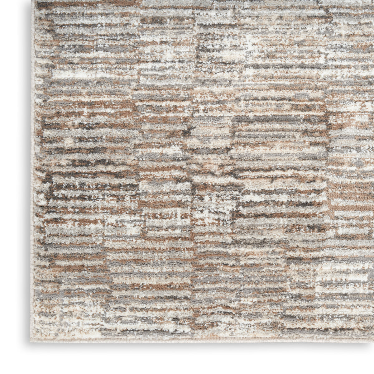 nourison sustainable trends sut06 ivory mocha rug