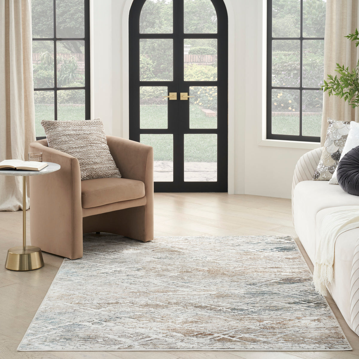 nourison glitz glz11 grey multicolor rug
