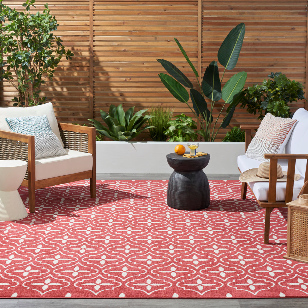 nourison nourison essentials nre04 brick ivory rug