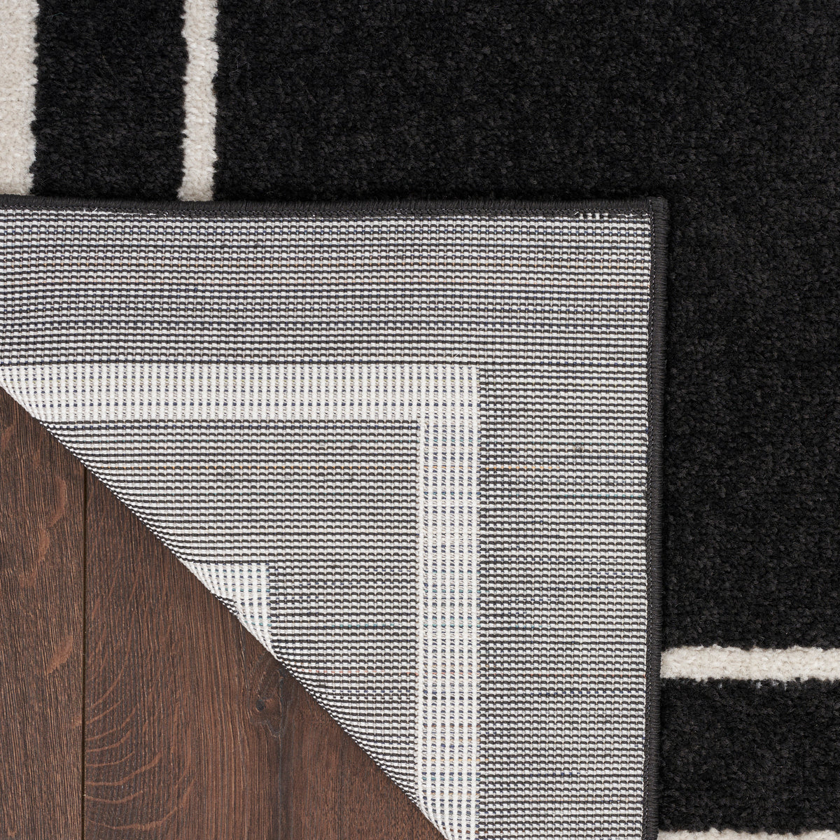 nourison nourison essentials nre02 black ivory rug