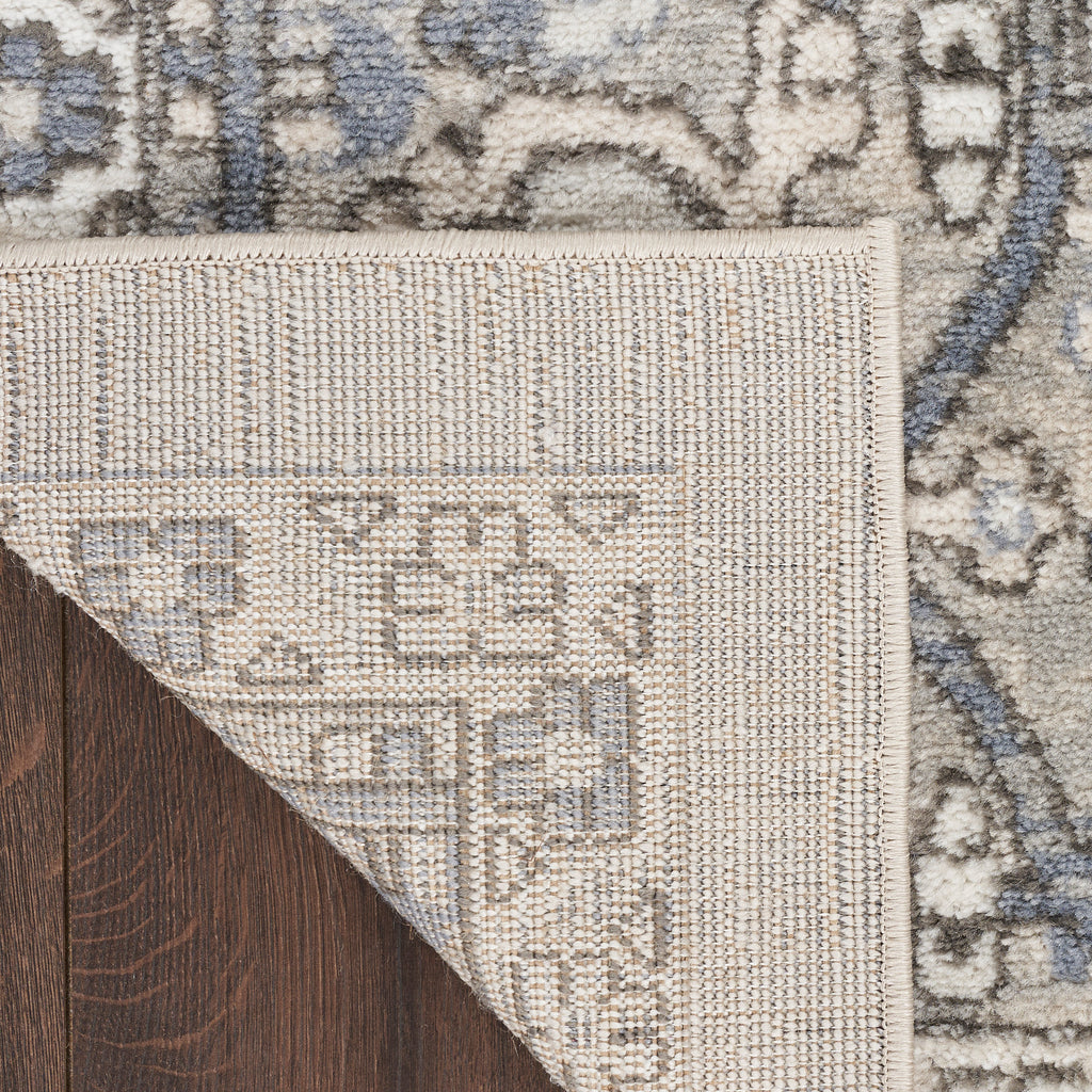 nourison quarry qua05 ivory blue rug