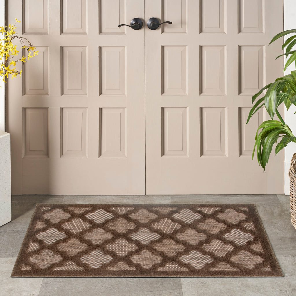 nourison easy care nes01 brown rug