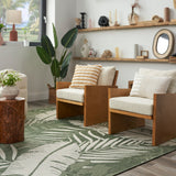 nourison garden oasis goa02 green ivory rug