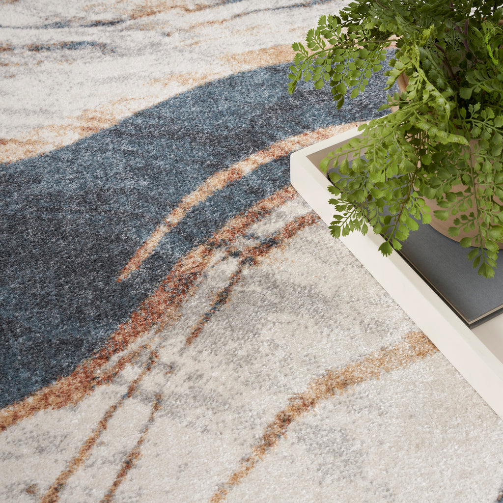nourison astra machine washable asw15 ivory blue rug
