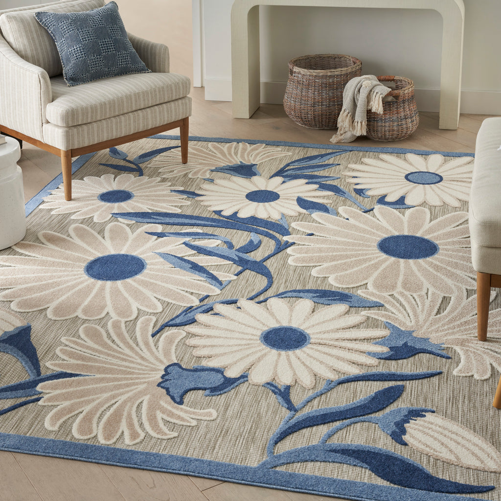 nourison aloha alh33 blue grey rug