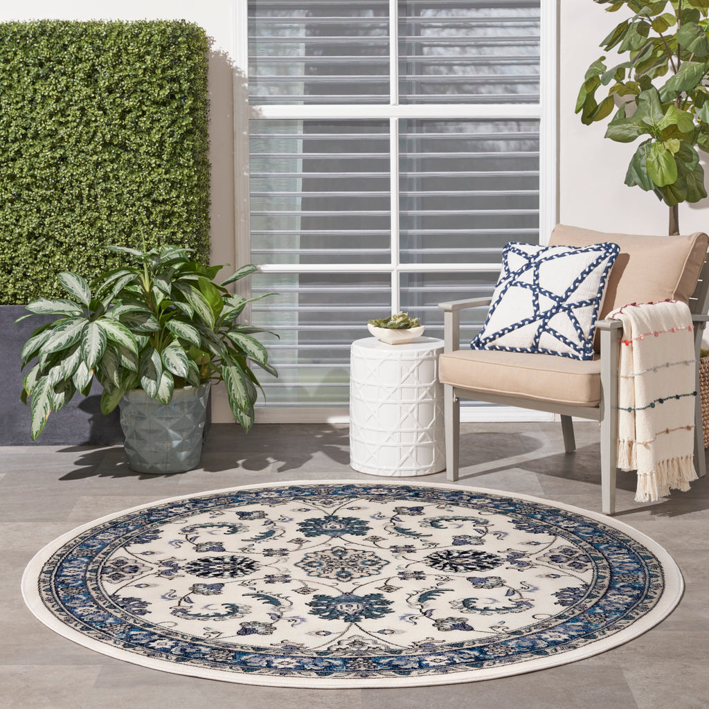 nourison nourison essentials nre05 ivory blue rug