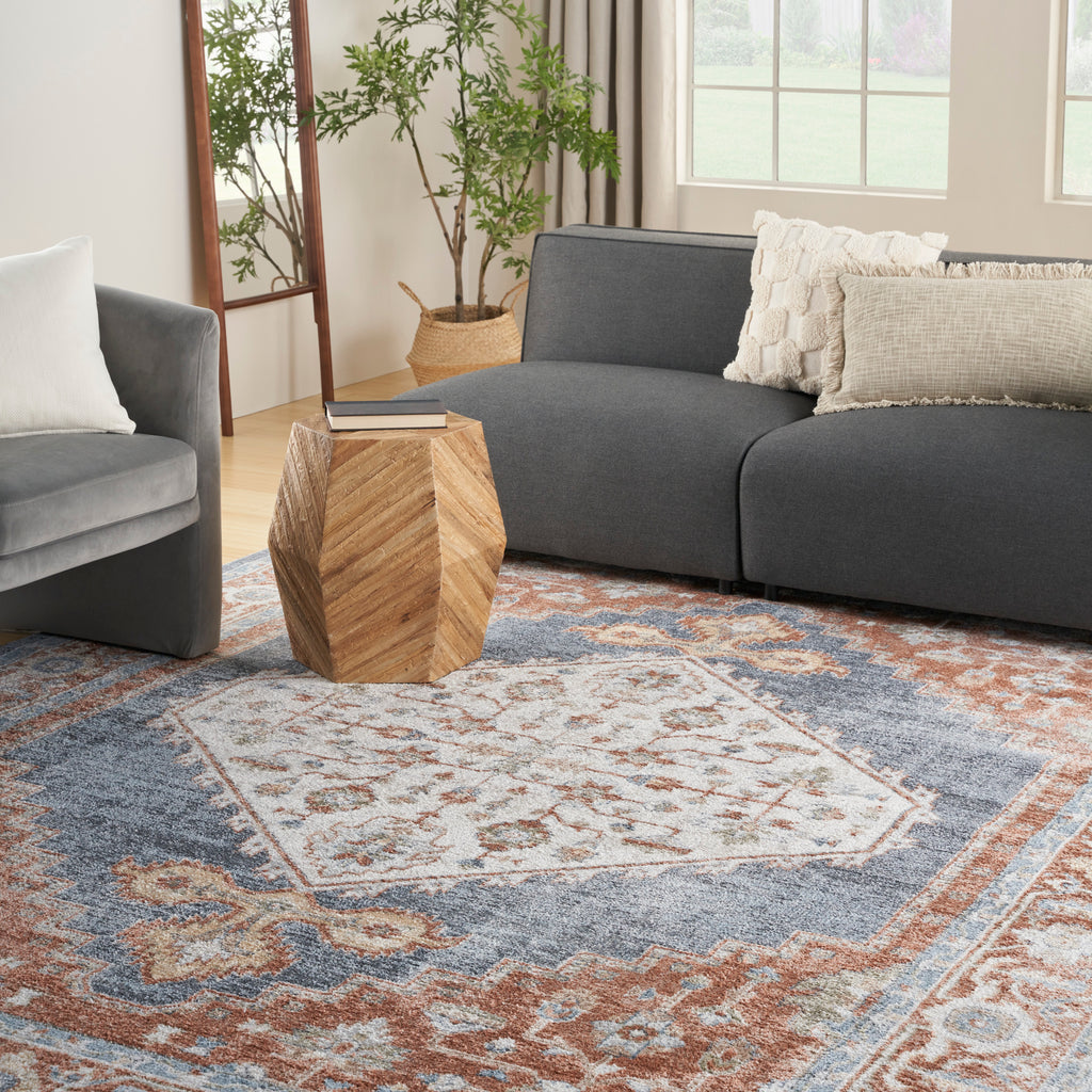 nourison astra machine washable asw11 denim multicolor rug
