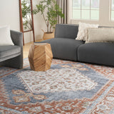 nourison astra machine washable asw11 denim multicolor rug