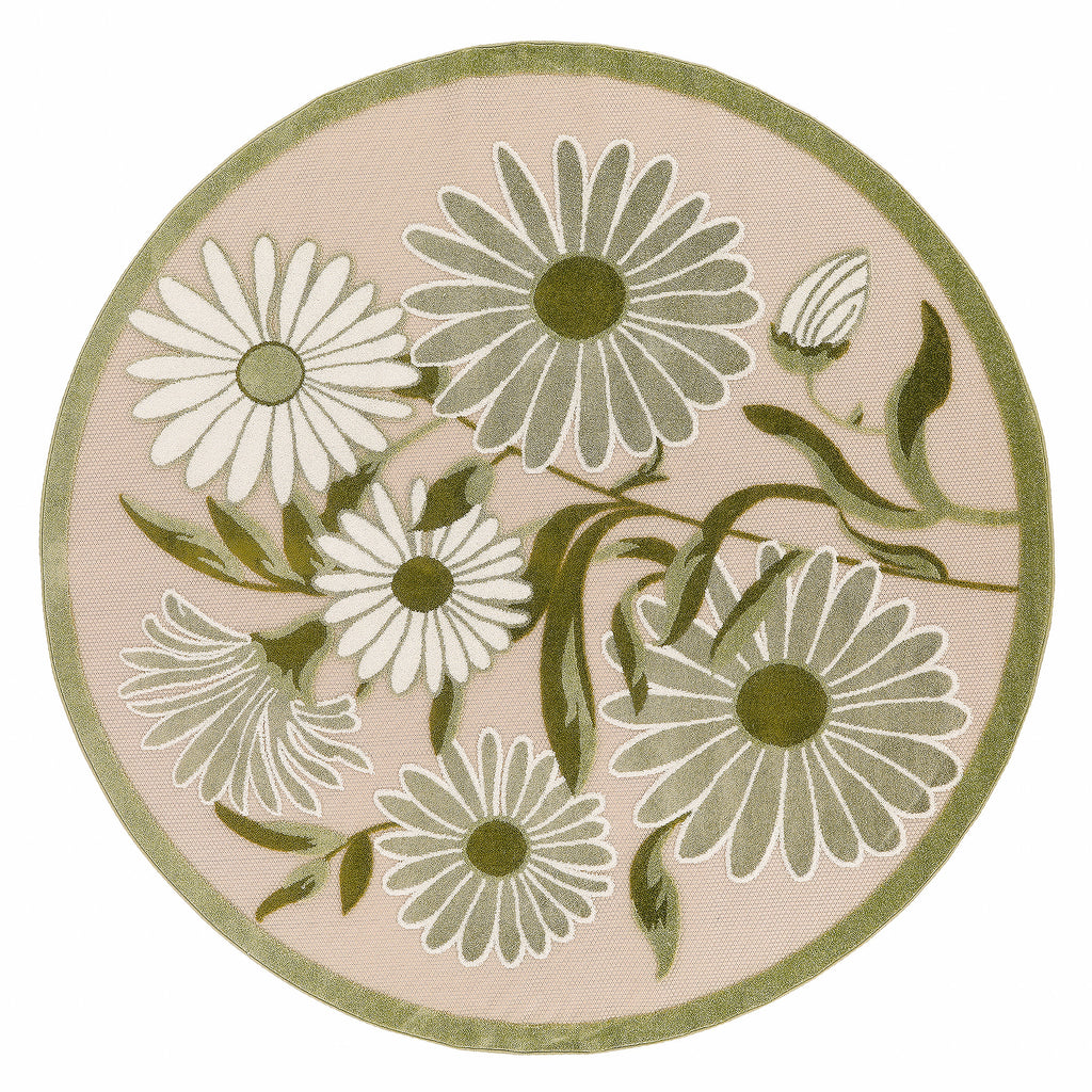 nourison aloha alh33 ivory green rug