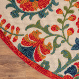 nourison aloha alh17 red multicolor rug