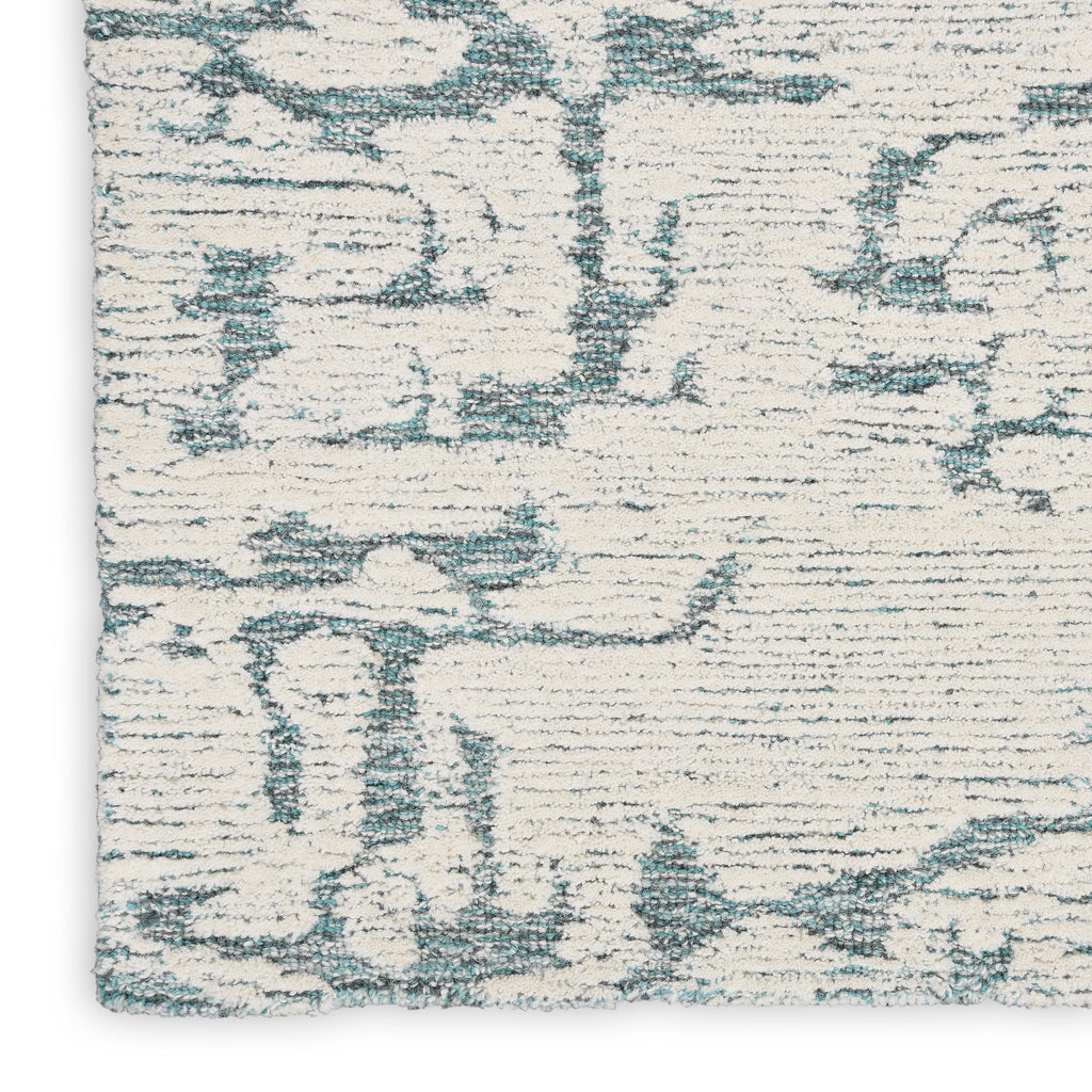 nourison ck009 sculptural scl01 teal rug