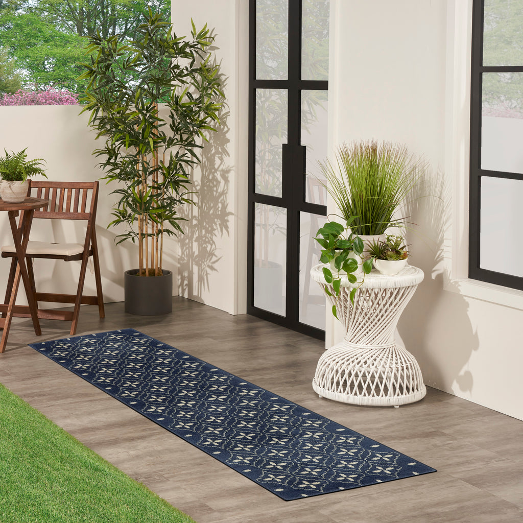 nourison nourison essentials nre04 navy ivory rug