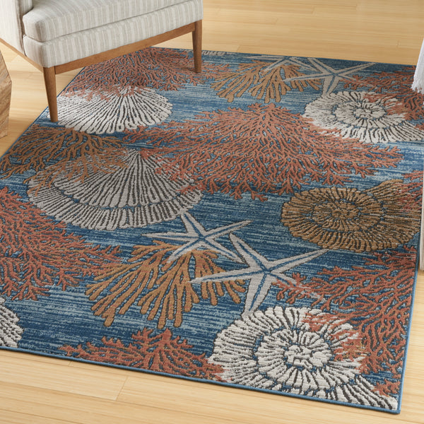 nourison seaside sds04 blue multicolor rug