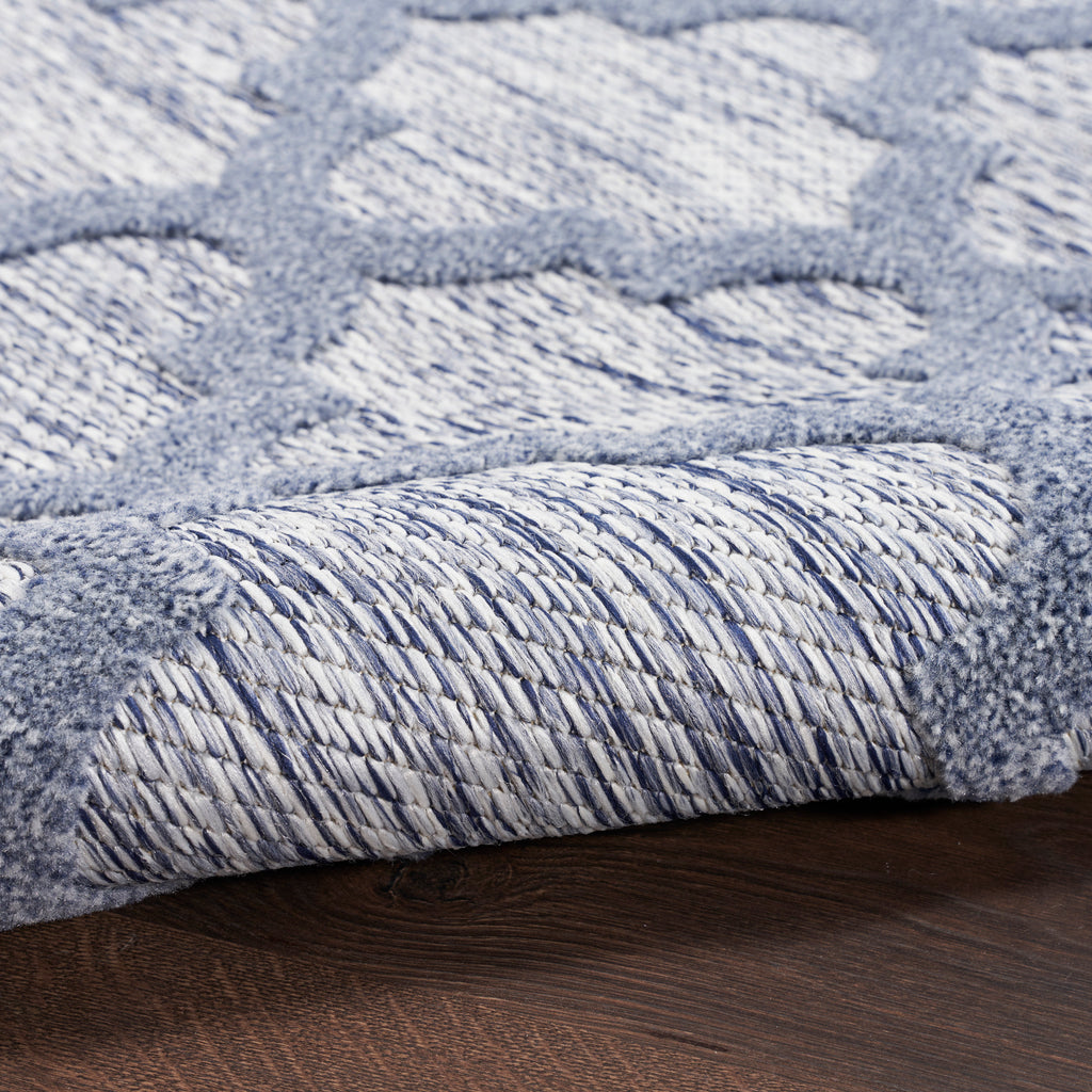 nourison easy care nes01 denim blue rug
