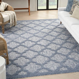 nourison easy care nes01 denim blue rug
