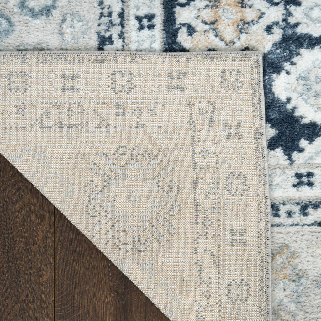 nourison dekor dek02 grey navy rug