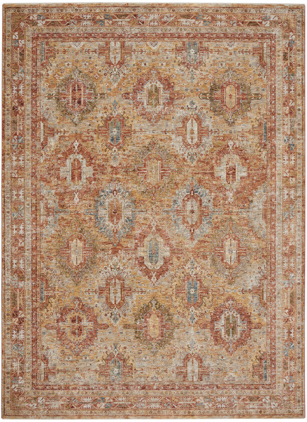 nourison sahar shr01 rust rug