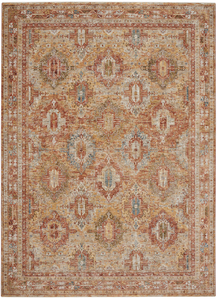 nourison sahar shr01 rust rug