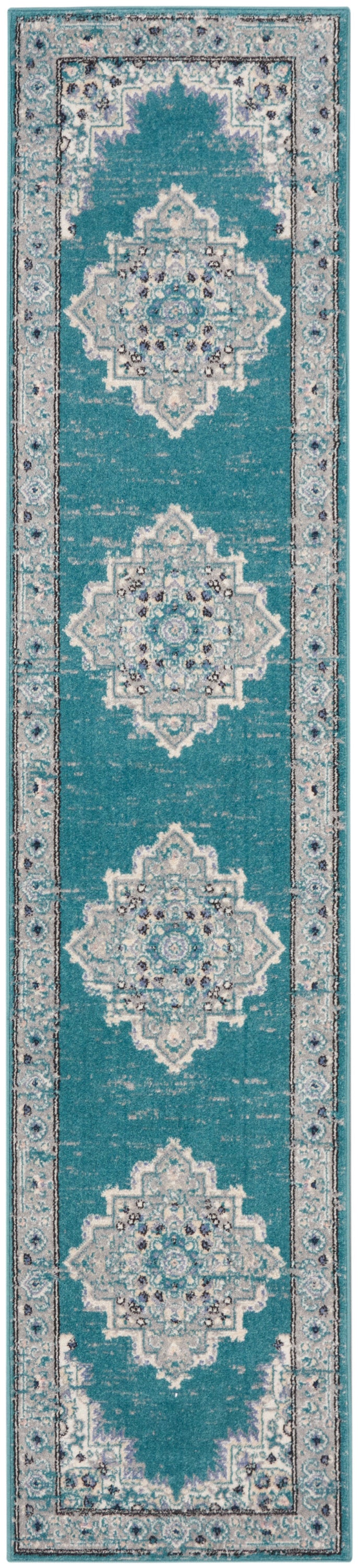 nourison passion psn03 turquoise grey rug