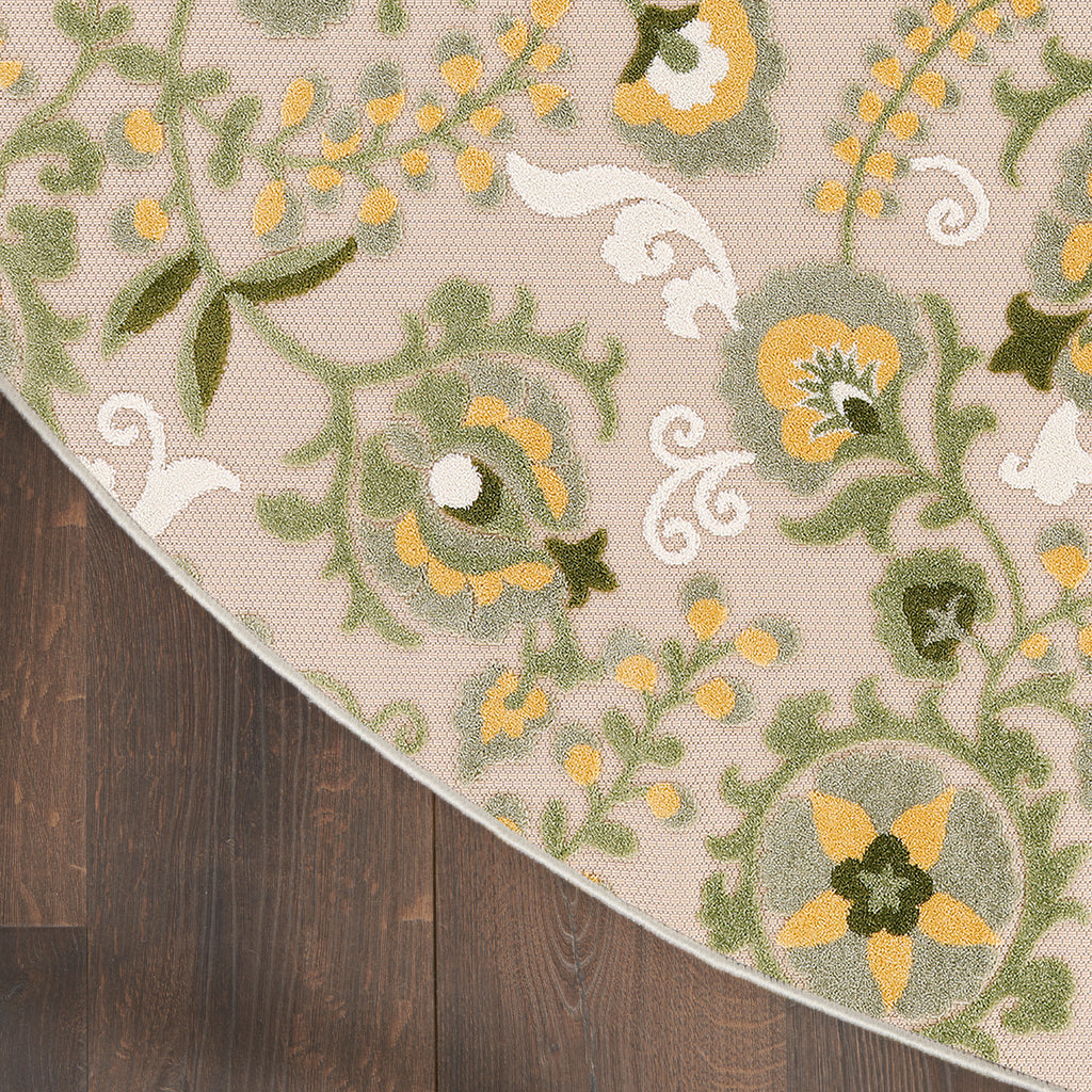 nourison aloha alh17 ivory green rug