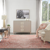 nourison elation etn03 brick ivory rug