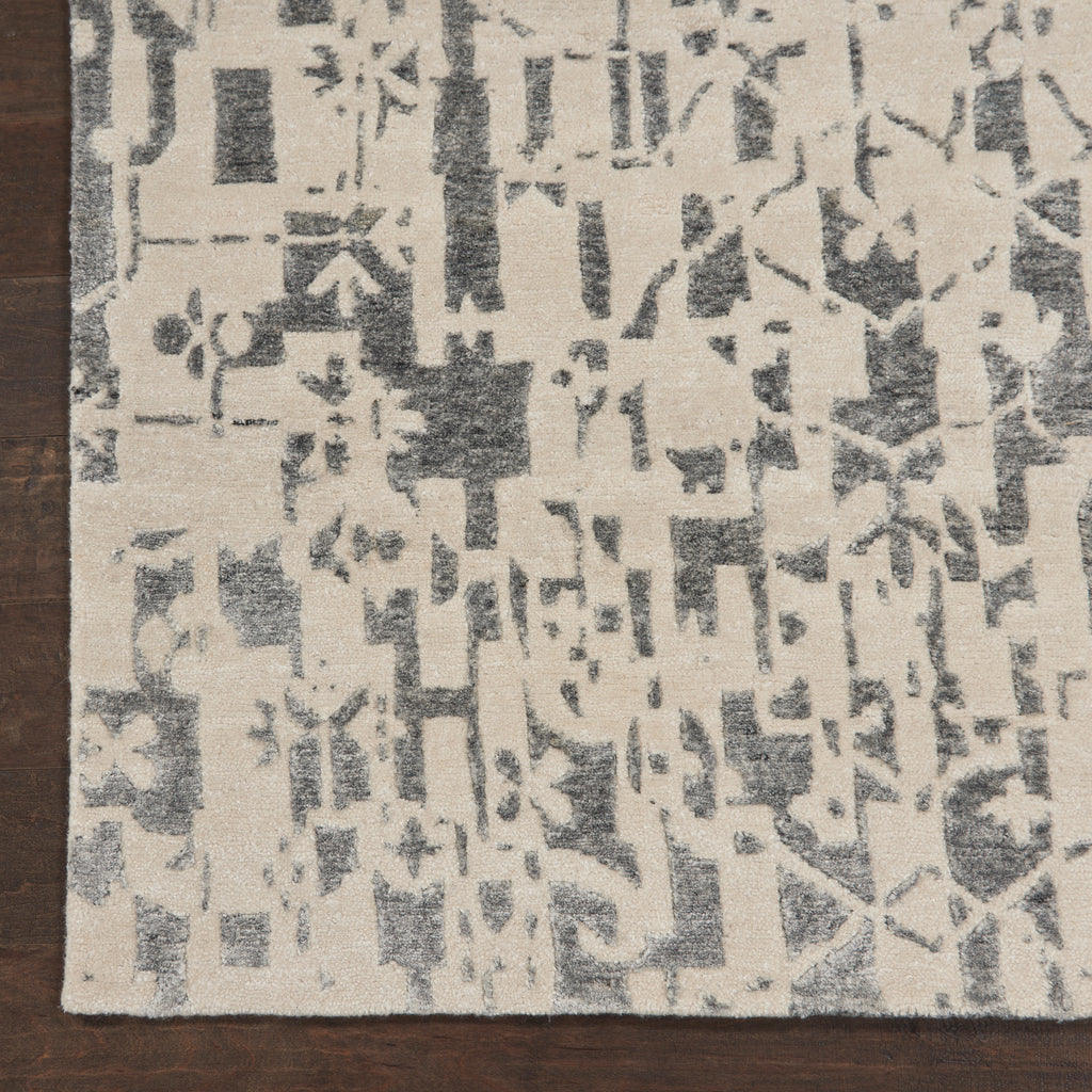 nourison silk shadows sha19 ivory grey rug