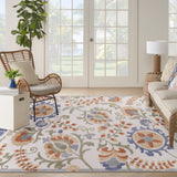 nourison aloha alh17 ivory blue rug