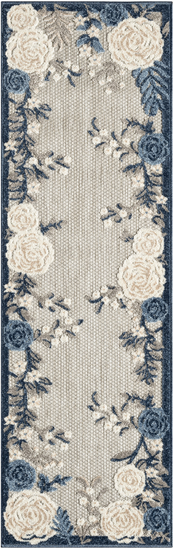 nourison aloha alh32 blue grey rug