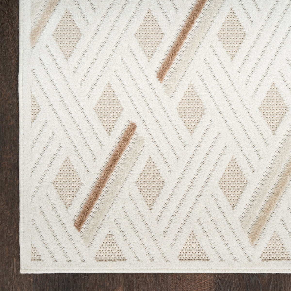nourison care free caf05 ivory beige rug