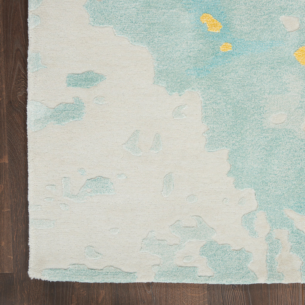 nourison prismatic prs26 seafoam gold rug