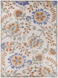 nourison aloha alh17 ivory blue rug