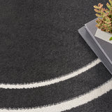 nourison nourison essentials nre02 black ivory rug