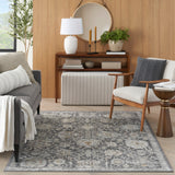 nourison oushak home ous01 charcoal rug