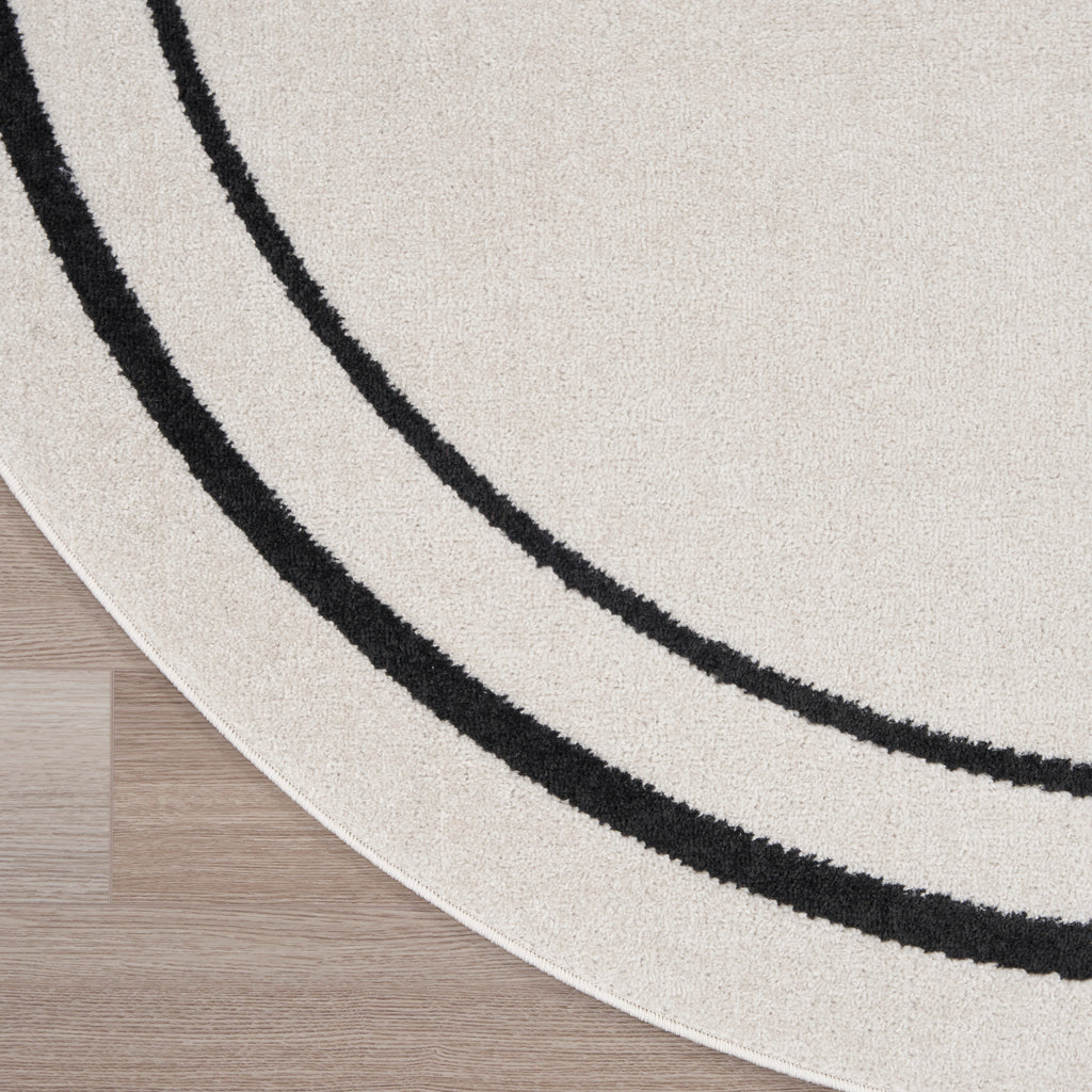 nourison nourison essentials nre02 ivory black rug
