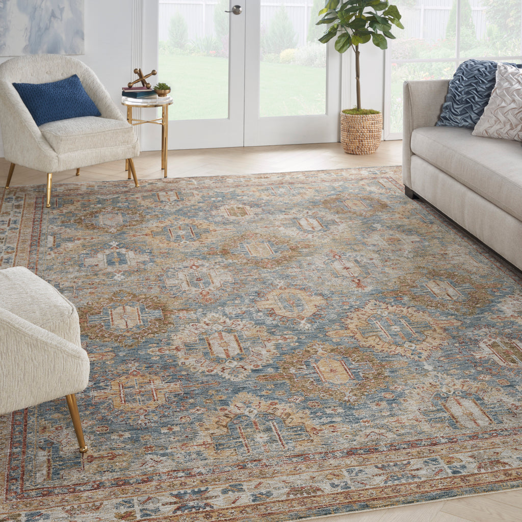 nourison sahar shr01 blue rug