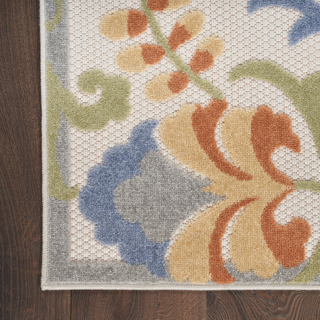 nourison aloha alh17 ivory blue rug