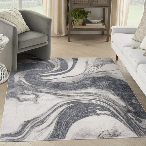 nourison astra machine washable asw15 ivory grey rug