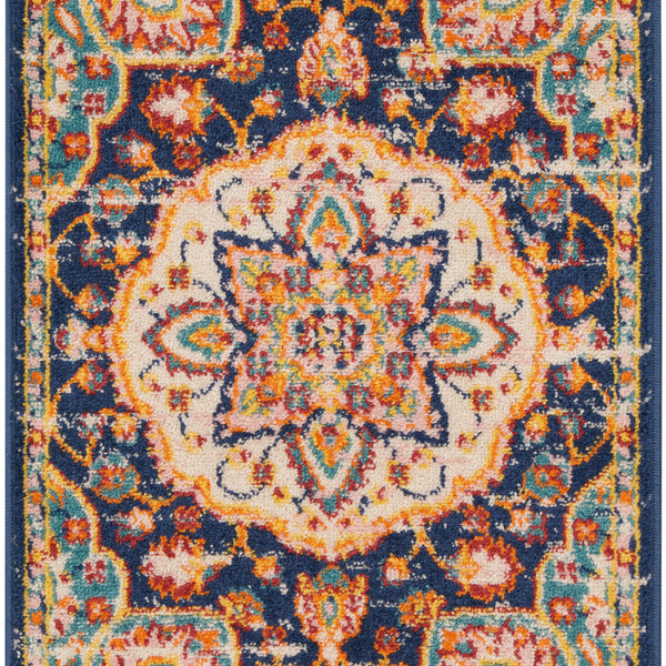 nourison passion psn22 navy multicolor rug
