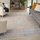 nourison elegant heirlooms elh01 grey gold rug