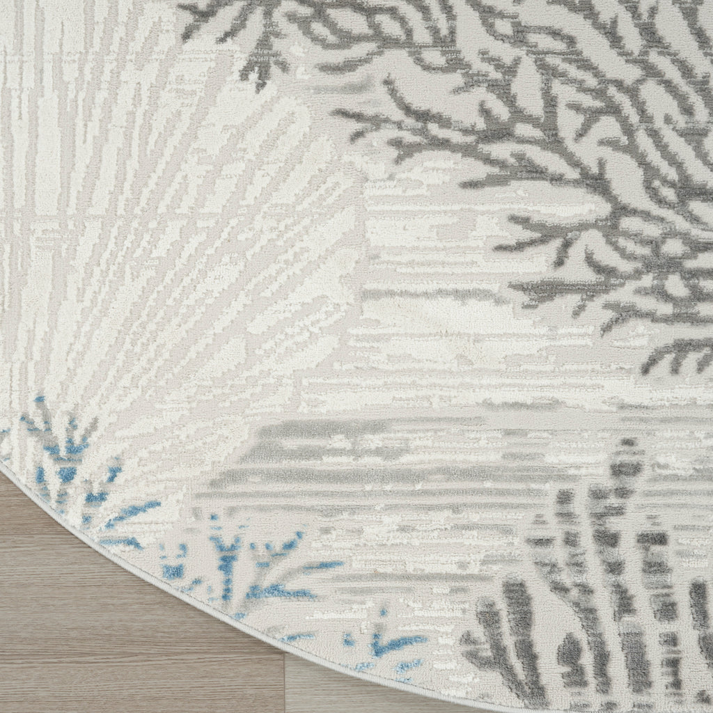 nourison seaside sds04 ivory grey blue rug