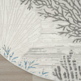 nourison seaside sds04 ivory grey blue rug
