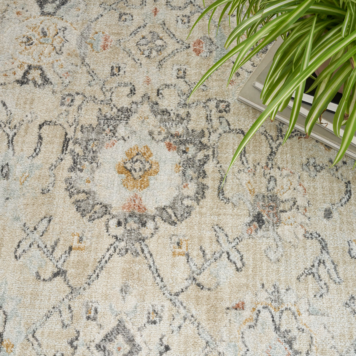 nourison oushak home ous01 cream rug