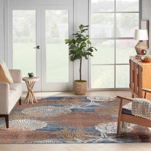 nourison seaside sds04 blue multicolor rug