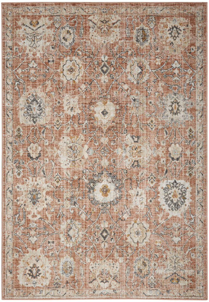 nourison oushak home ous01 rust rug