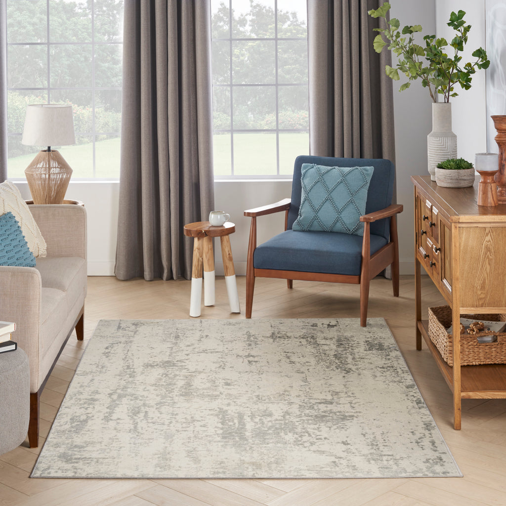 nourison quarry qua01 cream grey rug